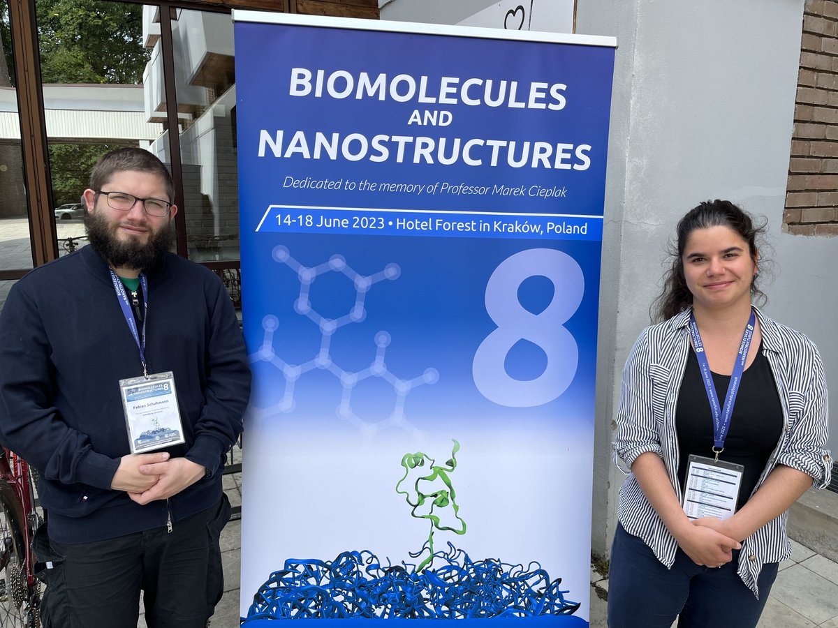 Our members, @FabianSchuhmann and Katarina Kretschmer presented their latest work with posters at the Biomolecules and Nanostructures 8 conference in Kraków, Poland.  #biomolecules #nanostructures Congratulations!