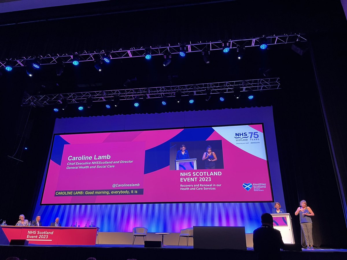 #NHSScot23 kicks off with a spotlight on the immediate pressures on the NHS by @Carolineslamb of #NHSScotland 🏥

#nhsscot75 #nhsscot #pointofcare #nhsinnovations #NHS75 #nhs #medtech #healthcare #nhsrecovery