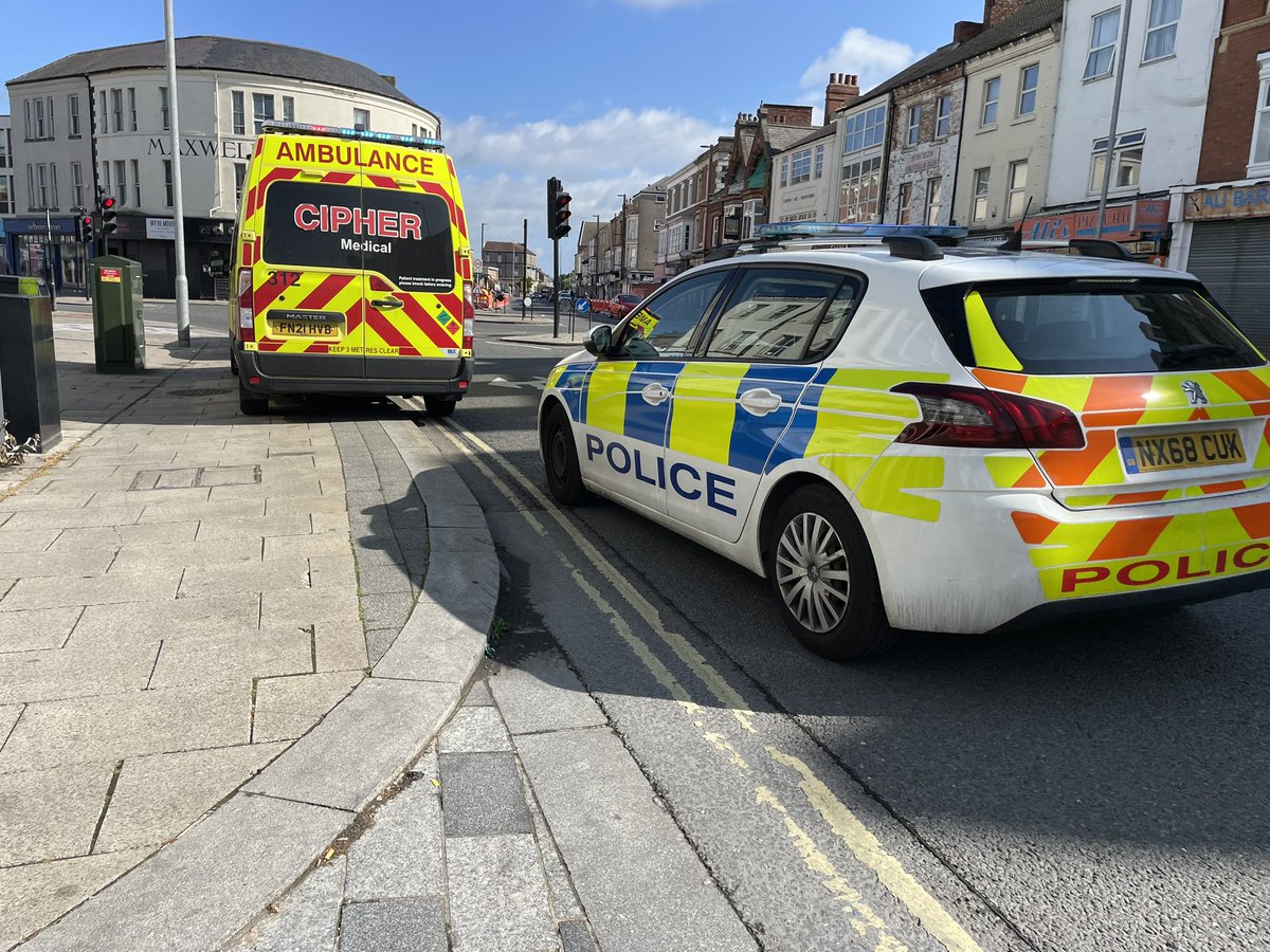 R2Images's tweet photo. Multiple Police and Ambulances at an incident on Stockton High Street https://t.co/V9ITKl6smF