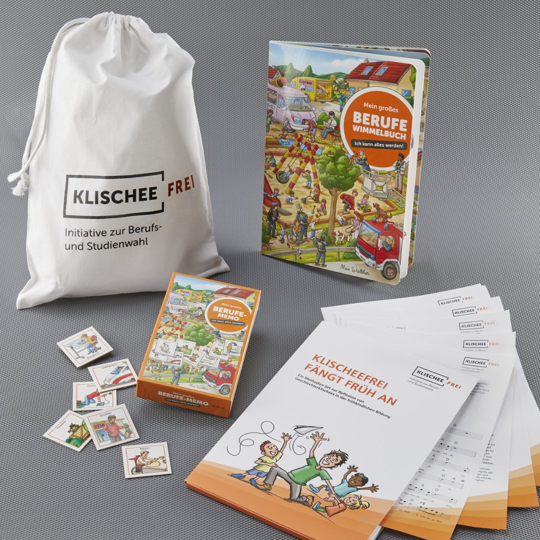 klischee_frei's tweet photo. In Kita und Schule bieten sich viele Gelegenheiten, Klischees aufzuzeigen und damit zu einer Berufs- und Studienwahl frei von Klischees beizutragen. Wir haben dafür jeweils passende Methodensets entwickelt und die gibt es kostenfrei hier: https://t.co/j6sxL9TlWs #klischeefrei https://t.co/2hTjRXhqVI