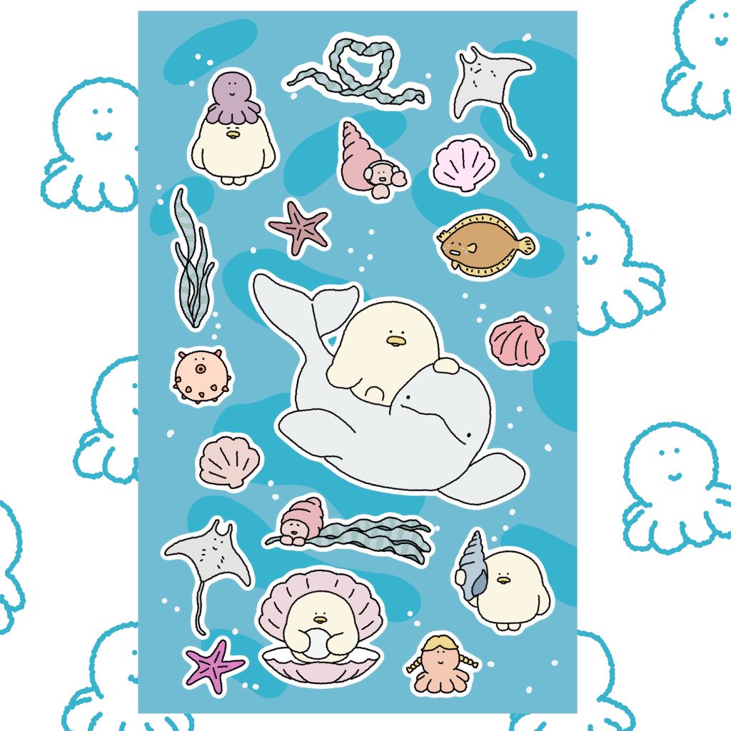 ⌁굿노트 스티커 - 바닷속 친구들⌁ 
06.19~06.23 5일간 무료배포합니다

🐬posty.pe/43uxea