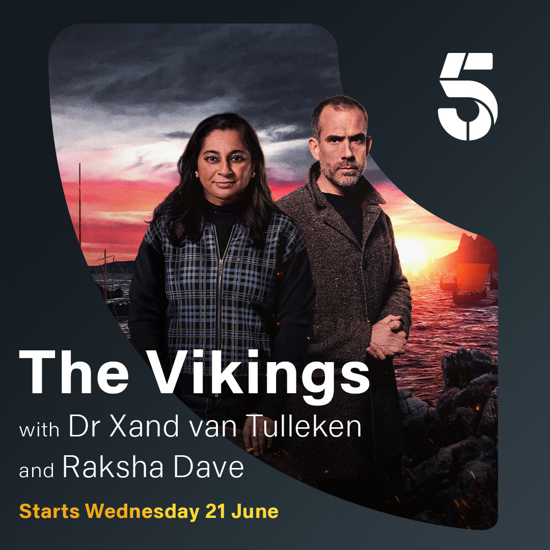 channel5_tv's tweet photo. TONIGHT at 9pm don't miss The Vikings with @xandvt and @Raksha_Digs https://t.co/a7gf3I8coF