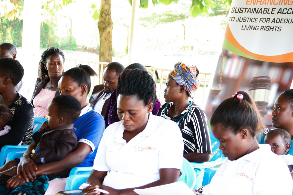 CefrohtUg's tweet image. Community Advocacy Groups(CAGs) are a vital link between communities and Easy Access to Justice for Adequate Living Rights Violations using the #HRBA. @CefrohtUg, with support from @IDLO is holding a workshop with the Kyankwanzi CAGs to discuss new opportunities and strategies.