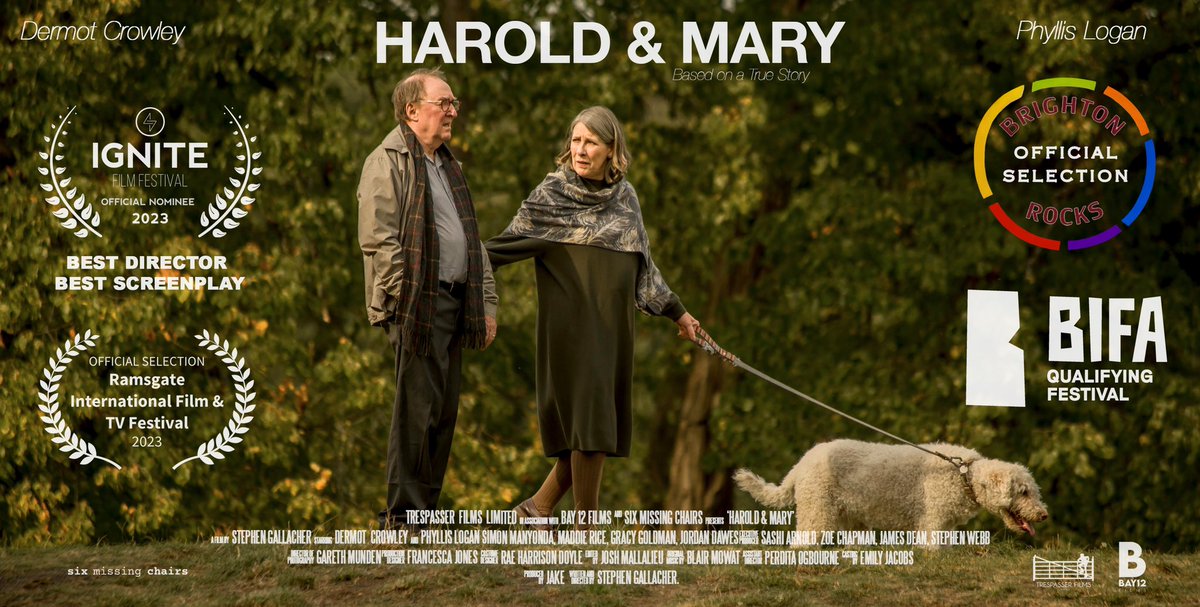 Big week ahead for Harold & Mary - three screenings this week: Thursday @ramsiftvfest at 2pm Friday @IgniteFilmFest at 7:45pm Saturday @film_rocks (Brighton) at 12pm What a great weekend for this beautiful short film!