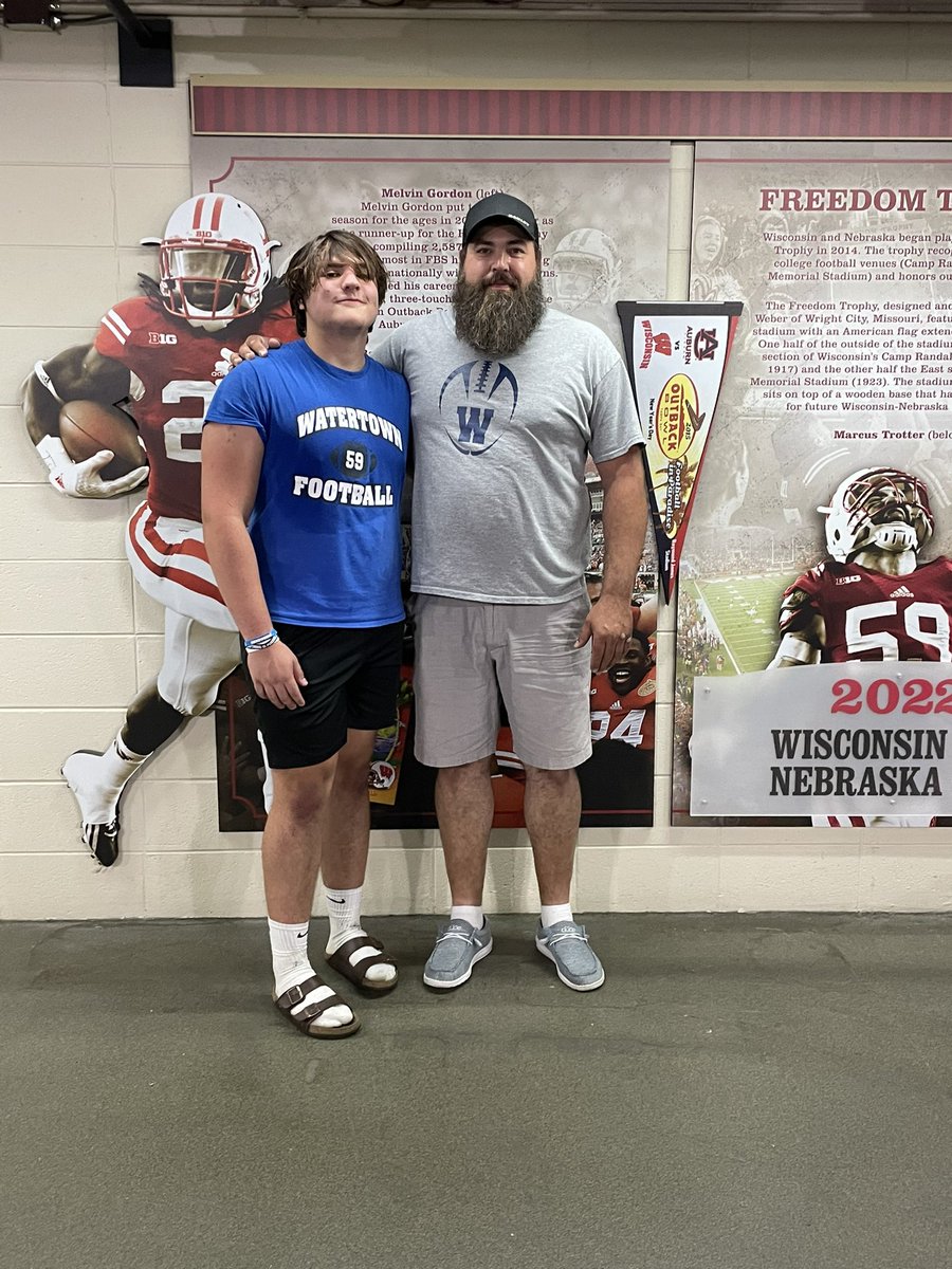 Had a great Time at Wisconsin camp on Saturday!! @WtownFootball @PrepRedzoneWI @B19Kamrath @MJ_NFLDraft @UWBadgers