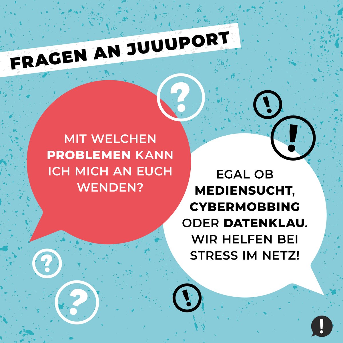 JUUUPORT.de ist eine bundesweite Online-Beratung für junge Menschen, die Probleme im Netz haben. Mehr Infos über unsere #Beratung und die ehrenamtliche Arbeit der JUUUPORT-#Scouts gibt's hier: juuuport.de/ueber-juuuport…