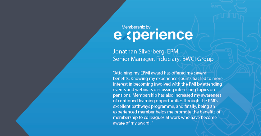 Congratulations to Jonathan Silverberg, Senior Manager, Fiduciary, <a href="/BWCIGroup/">BWCI Group</a> for attaining EPMI (Membership By Experience) accreditation.

Interested in learning more about EPMI: pensions-pmi.org.uk/membership/new…

#PMIPensions #Pensions #EPMI #Membership
