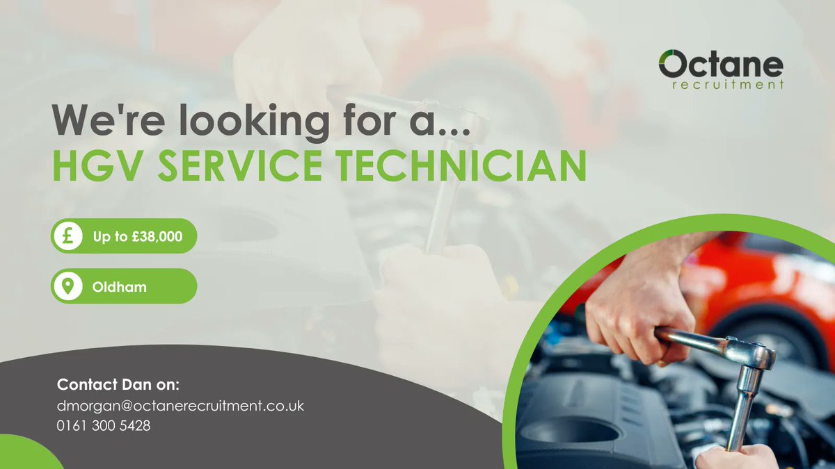 Apply now using the link below and take the next step in your journey. 🛠️💼

buff.ly/3NcD2Dm 

#HGVServiceTechnician #MechanicJobs #AutomotiveJobs #AutomotiveJob #HeavyVehicles #OldhamJobs