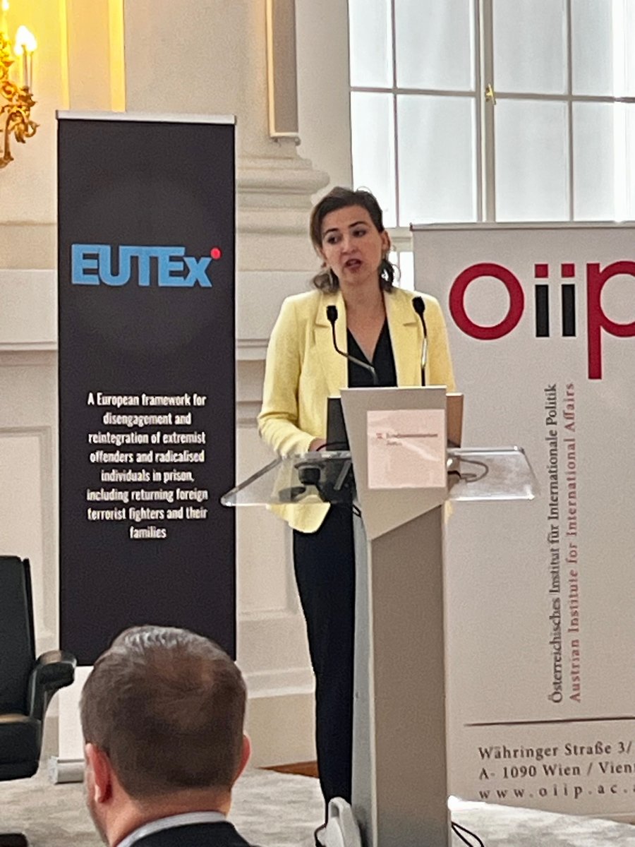 EUTEx FINAL EVENT: now happening in Vienna - presentations of Austrian Minister of Justice Dr Alma Zadic - join us live on YouTube: buff.ly/3qLHf9z #eutex #extremism <a href="/InfoOiip/">oiip</a> <a href="/rielcano/">Real Instituto Elcano</a>