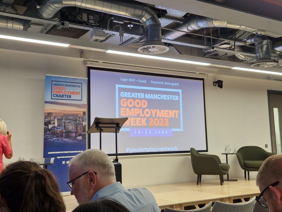 Excited to be at the Greater Manchester @GoodEmpCharter for #goodemploymentweek and to celebrate @Power2org achieving Member status with @SamMarcusTT