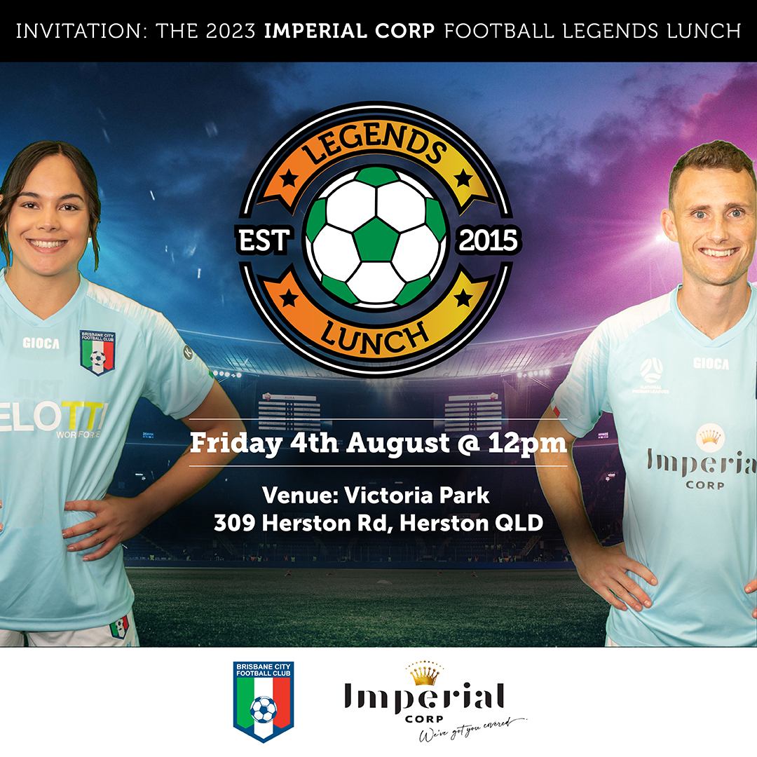 We are proud to announce that tickets are now available to our 2023 Imperial Corp Legends Lunch ⚽

Further details including keynote speakers will follow in the coming weeks however you can purchase your tickets HERE: events.humanitix.com/2023-imperial-…

#ForzaCity
#LegendsLunch2023