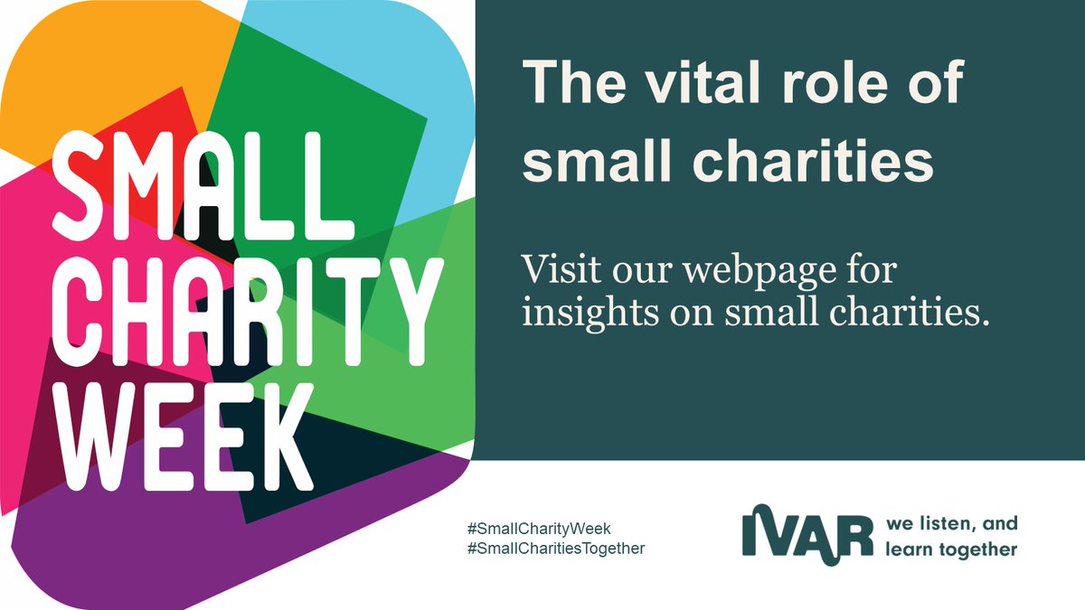 🌟Small charities are distinctive: in offer, approach & role 
🌟They offer unique value, for residents, economy & environment 

Discover more about their contribution, the funding challenges & what can be done to help this #SmallCharityWeek : ivar.org.uk/the-vital-role…