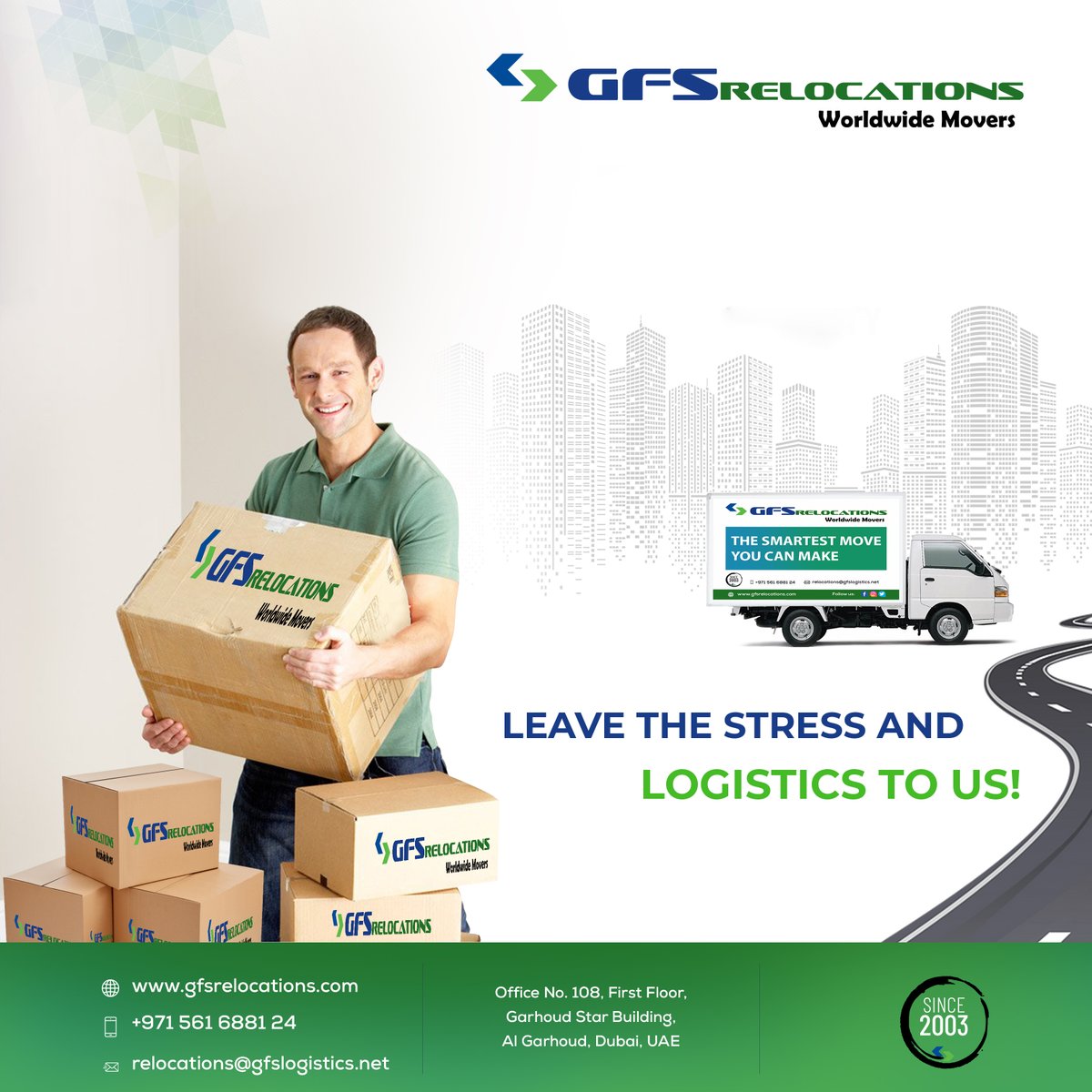 gfs_relocations's tweet photo. Hassle-Free Moving: Leave the stress and logistics to us!
Sit back, relax, and let us handle it all!
>> Call us at +971 561 6881 24
>> Mail us - relocations@gfslogistics.net
>> Visit - https://t.co/HPbLgA3GgO
#GFsRelocations #MovingMadeEasy #HassleFreeMoving #ReliableService https://t.co/wSGm4eHgtj