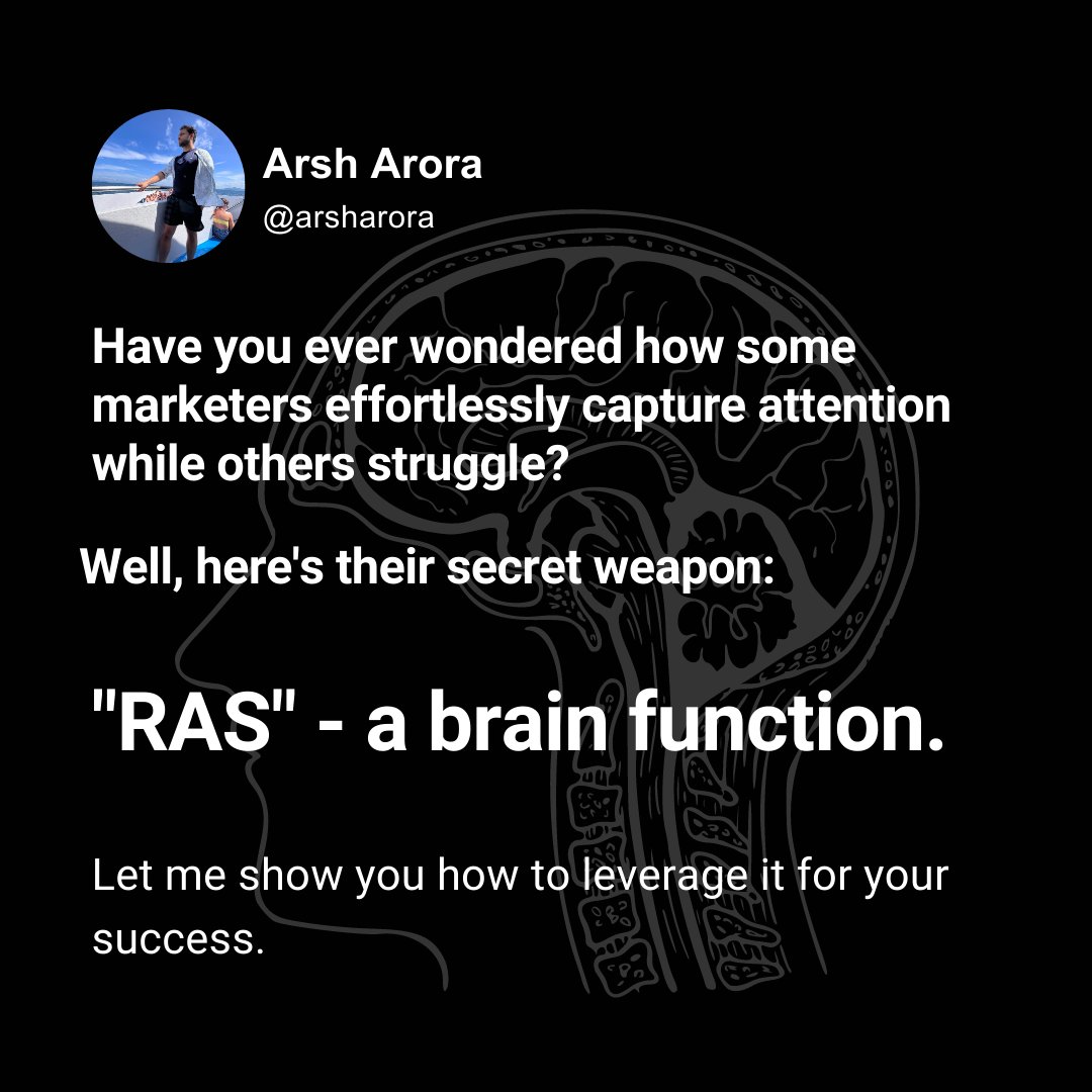 Want to know the secret to capture attention like a pro marketer?

Tired of being overlooked in a world full of distractions?

Ever heard of the RAS? It's a hidden weapon used by top marketers to sell millions!