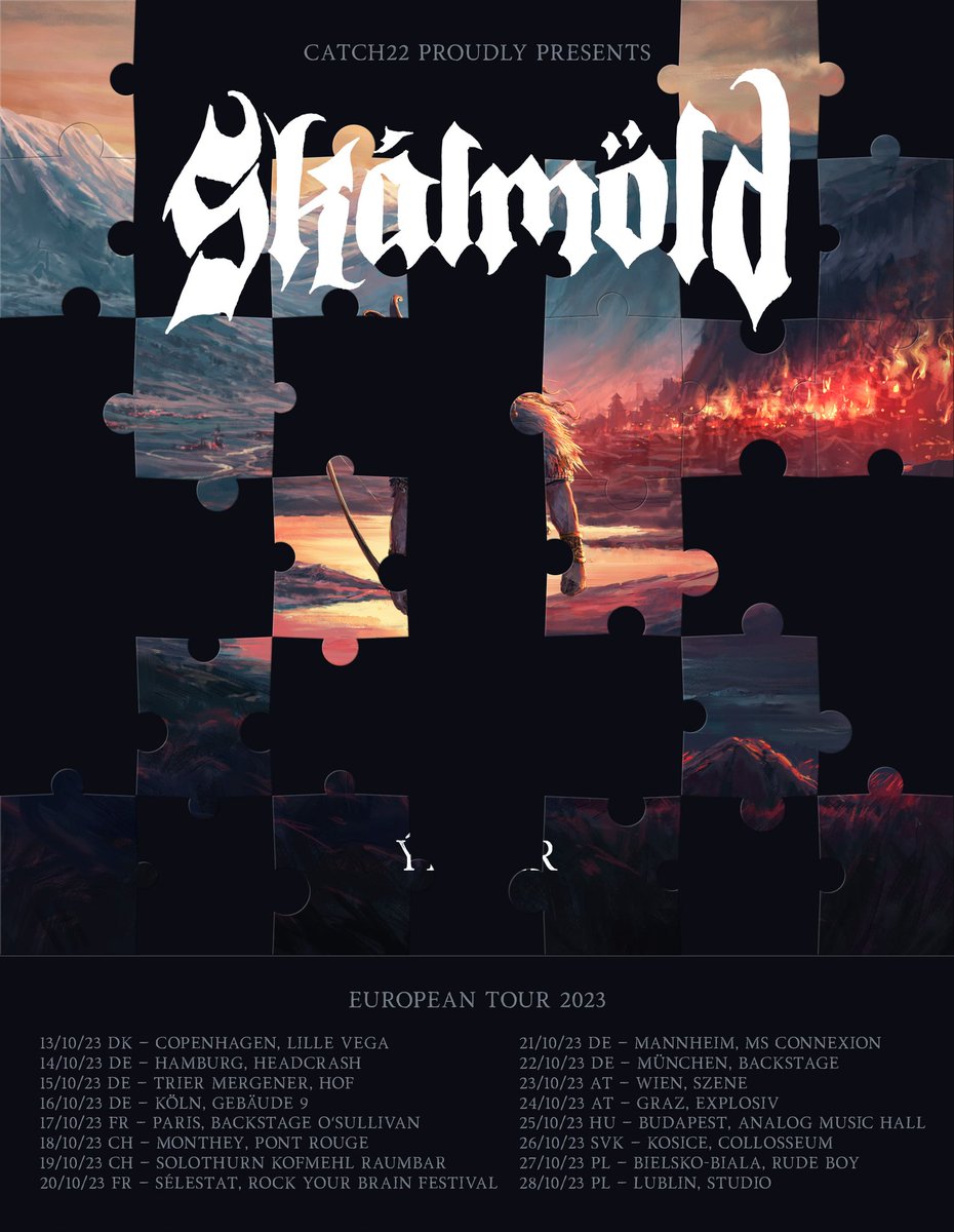 Ok, you asked for it: First ever European #headlinetour for us this October ⚔️ we're excited!!
Full artwork will be revealed very soooon 🔥

Who's coming??

For a special ticket bundle, please head to our webshop: skalmold.c22agency.com/tickets/