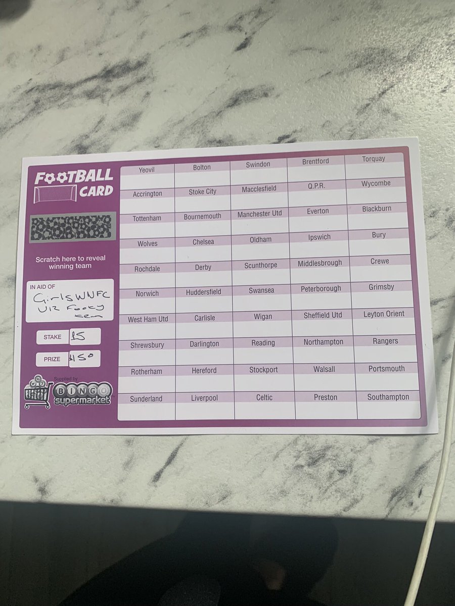 Hiya all!!! Any of you lovely people on here want a go on this footy card? It’s to raise money for Chayce’s U12 Girls footy team they are a newly set up team who could do with a boost to get them on there way! ⚽️🧡💙 #grassrootsfootball #hergametoo #wrennaaywe @wrensnestfc1997
