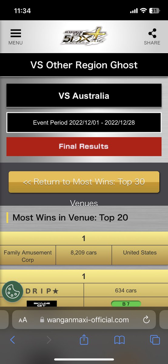 TheKanjo99's tweet photo. Throw back when ghost battle against Australia was going on!! Our gaming location took 1st place!!! But our buddy @Dash187_  took second place and other team member took 5 place not bad at all good job gang!! #maximumtune5  #maximumtune5DX+ https://t.co/ongrgLxE3j