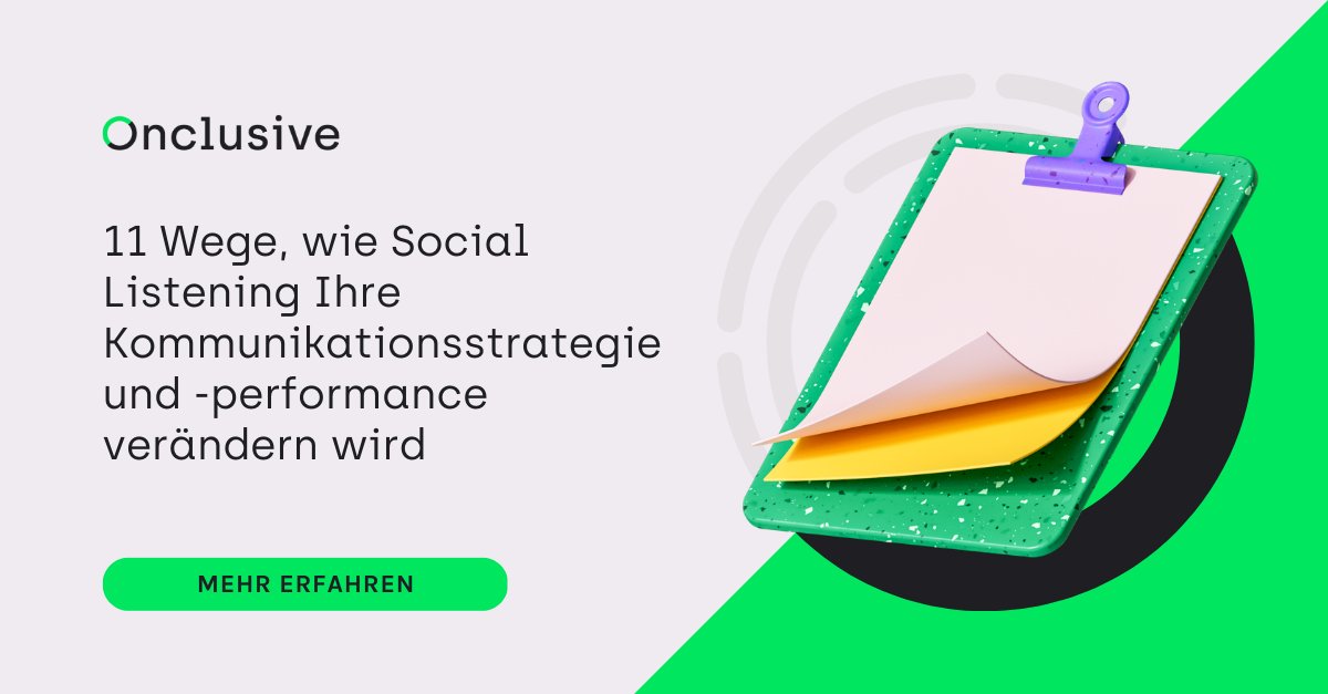 Social Listening wird immer mehr zu einem unverzichtbaren Bestandteil von PR- und #Kommunikationsarbeit. Nicht nur Marketing-Teams   profitieren davon!
onclusive.com/de/resources/b… 

 #pr #comms #sociallistening