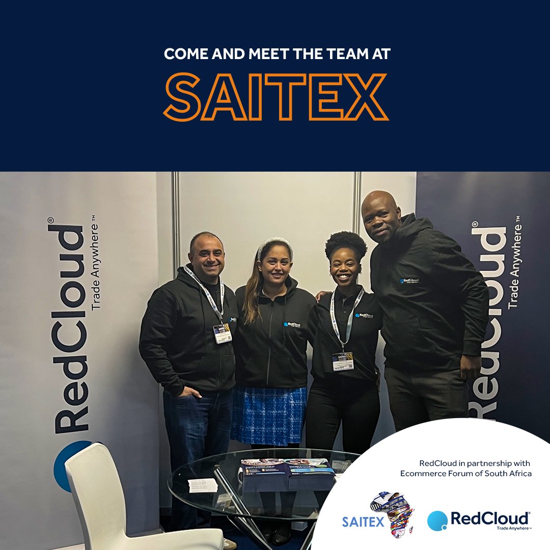 RedCloudtech's tweet photo. 🇿🇦 Our team is currently at SAITEX, one of the biggest trade shows in South Africa! 🚀 If you're attending #SAITEX, make sure to swing by our stand G4! https://t.co/so6RP9qcej
