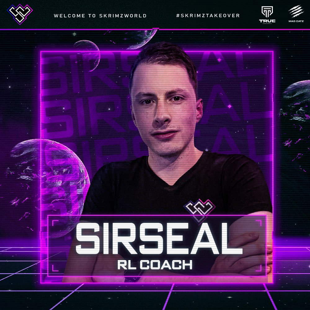 As we start to get closer to announcing our RLCS team, we welcome our #RocketLeague coach who will help drive our team to success 🙌 🏆 

Please show some love for <a href="/SirSealRL/">SirSeal</a> 🦭

#SkrimzWorld || #SkrimzTakeOver