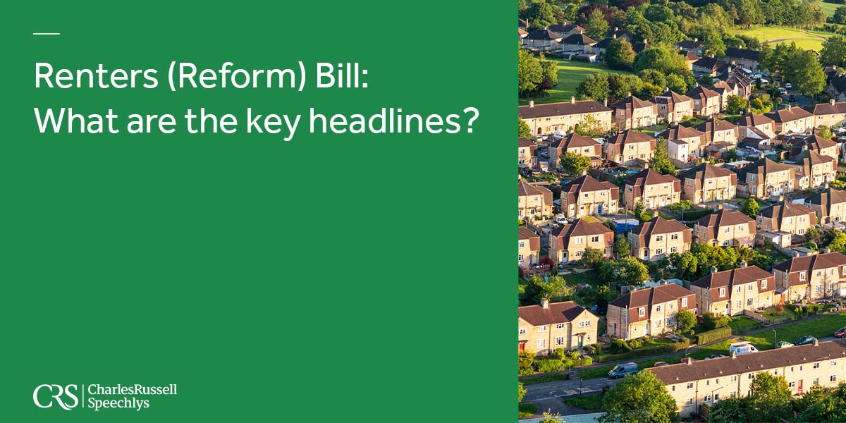 The wait is over for the Renters (Reform) Bill, which landlords and tenants have anticipated for some time. Here, Bella Stuart-Bourne highlights the key headlines tenants and landlords should know: crs.law/zTzu50OQpeb

#rentersreform #landlords #tenants #rentersbill