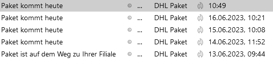 Wui_Toi's tweet photo. Hallo @DHLPaket  
Ich bekomme nun zum 5ten mal (werk)täglich die Nachricht, dass mein Paket ankommt.
Immer gleiche Sendungsnummer und bereits am ersten Tag (13.6.) abgeholt.
Könnt Ihr eurem System mal kurz nen Schupser geben, dass es wieder weiterläuft? ^^ https://t.co/Kawx2es2OW
