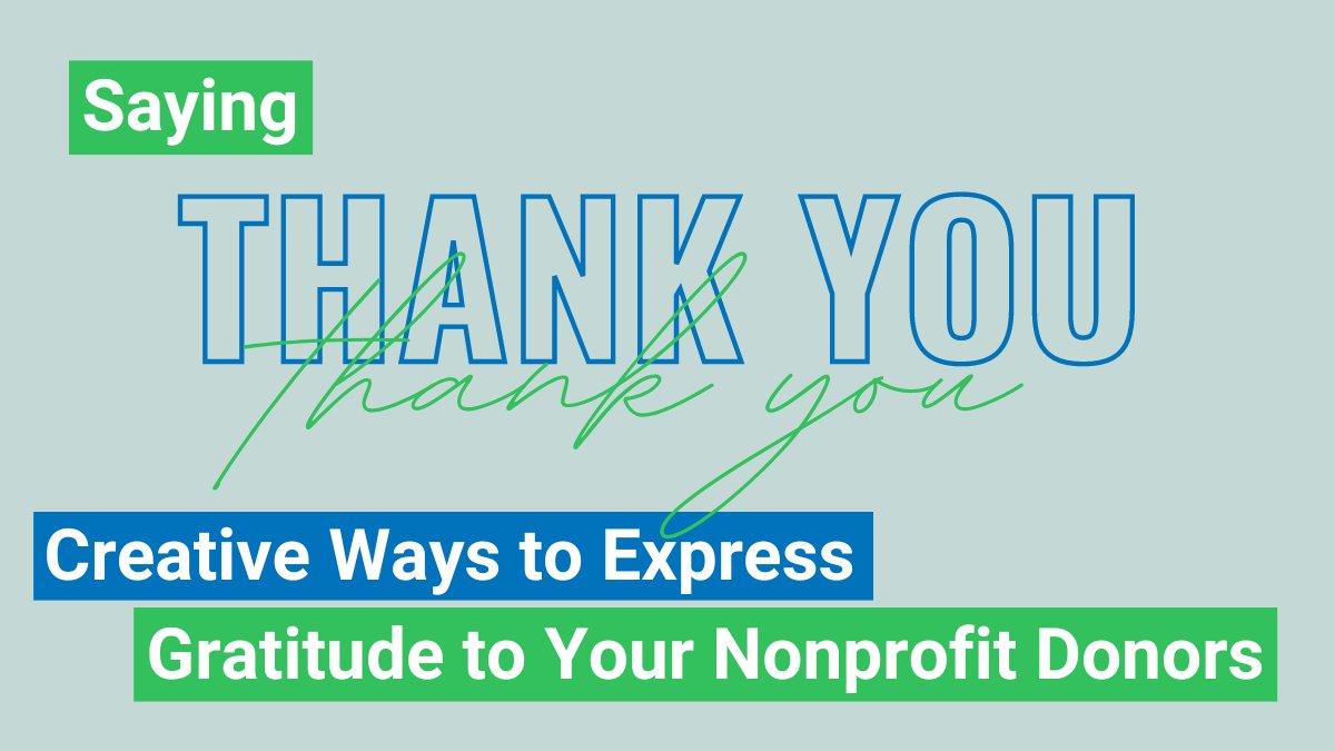 GivingMail's tweet image. In the realm of nonprofit organizations, donors are the backbone of support, selflessly contributing to the causes they believe in. As a nonprofit, showing sincere appreciation to these generous individuals is a meaningful way to acknowledge their

blog.givingmail.com/?p=2523