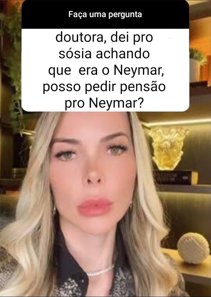 JoaquinTeixeira's tweet photo. 🚨 #POLÊMICA Influencer que transou com sósia do Menino Ney pensando que estava fazendo amor com o craque Neymar Jr. original vai cobrar a dívida histórica na justiça. Leia mais ➡️ https://t.co/JZ1BJe1Zfj https://t.co/WC0cOMwpmx
