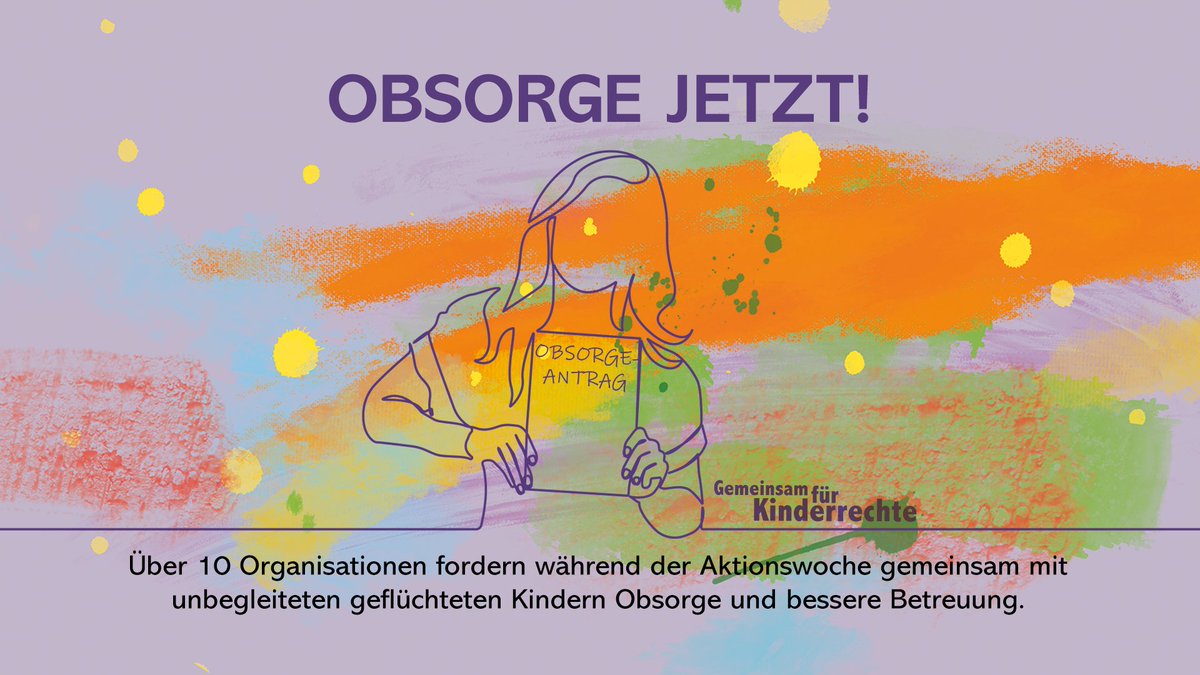 Vom 19.-23. Juni findet die Aktionswoche zu „OBSORGE JETZT!“ statt. Dabei unterstützen Freiwillige und Ehrenamtliche an den Bundesbetreuungsstandorten #Mariabrunn (W) und #Korneuburg (NÖ) die unbegleiteten geflüchteten #Kinder dabei, Obsorgeantrag zu stellen. #ObsorgeabTag1 1/3