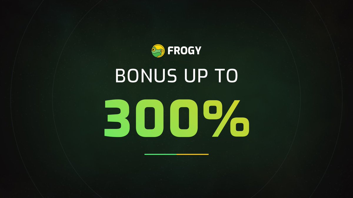 Guess what? In celebration of Frogy Games Launch, we are the most generous platform in the Frogy Ocean! 

Get ready to receive an incredible bonus up to 300% on your first deposit by using our platform currency, $FROGY.

Stay tuned for the big launching day!🎊

#frogygames $FROGY