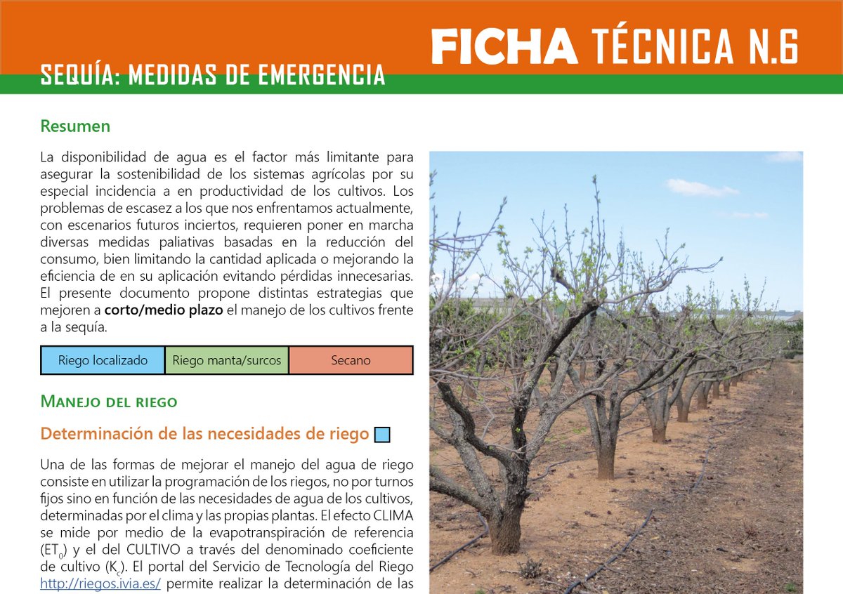 IviaRiegos's tweet photo. ¡La sequía acecha 🔥 a pesar de las lluvias🌧️🌧️ de estos días! Os presentamos las #fichas técnicas que lanzamos en @GVAivia  sobre medidas para combatirla a corto ⏰y largo🗓️plazo y optimizar los recursos hídricos💧. Descárgalas en: https://t.co/XrAB84copw #TransferenciaReal https://t.co/DsspIyOS9b