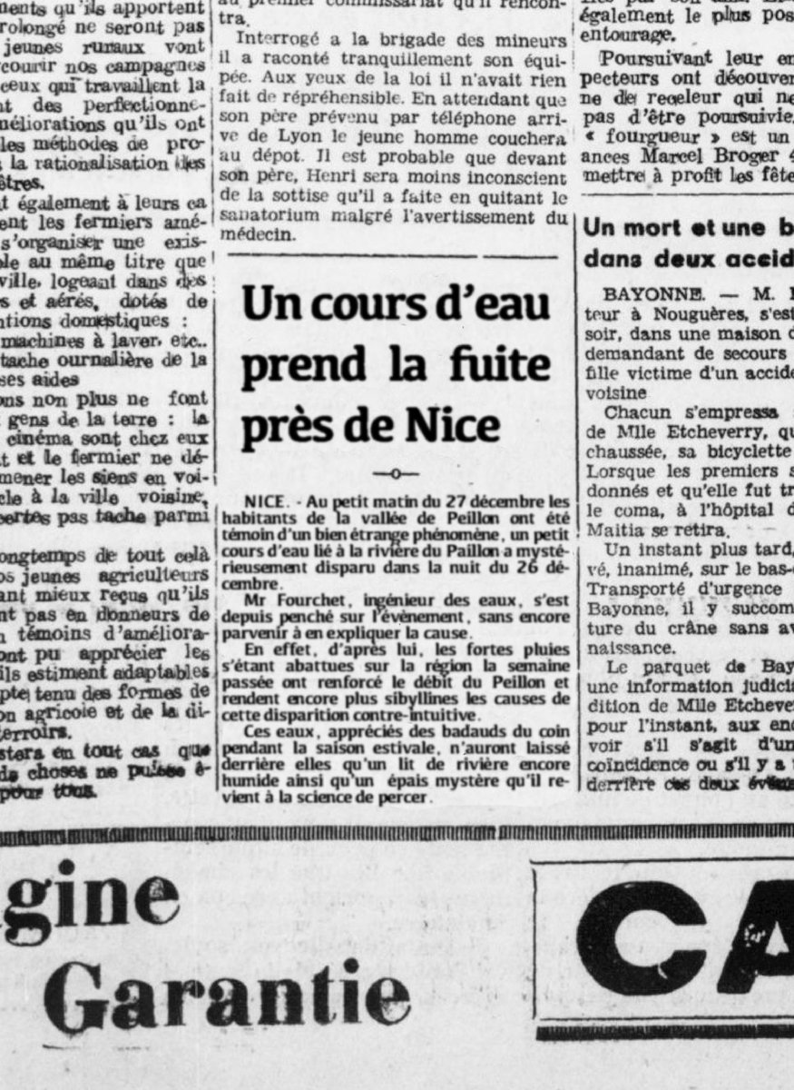 UFourchet's tweet image. As a geologist I've always been fascinated by how waters tend to have their own habits. 3 years ago the same water vein disappeared once again, motivating 2 young men from the south of France to investigate this pernicious vein of water. #watermysteries #geology #exploration
