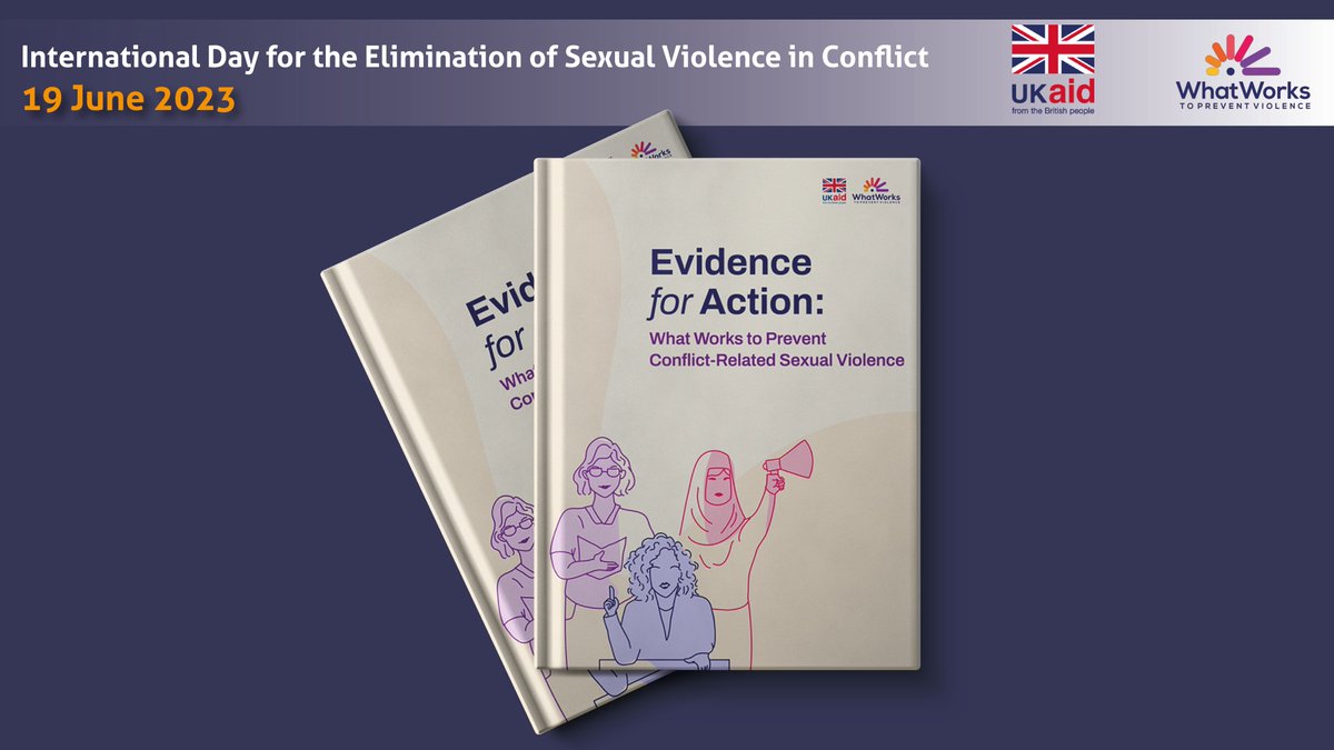 Read our flagship report, “Evidence for Action: What Works to Prevent Conflict-Related Sexual Violence”. It identifies entry points from evidence that can shape effective efforts to prevent #CRSV.

For more 👉🏿bit.ly/3mys1Th

#IDESVC #WhatWorks2PreventVAWG