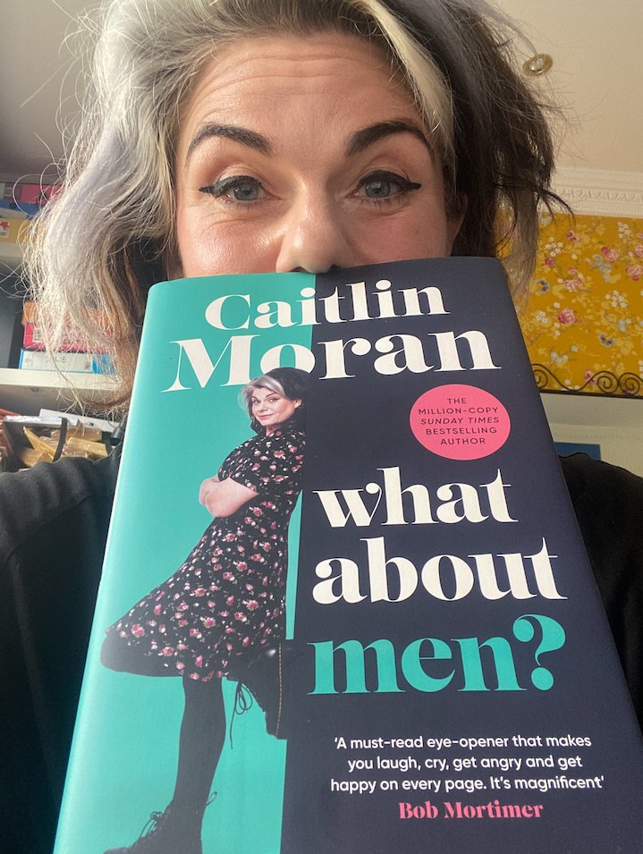 'What About Men?', in which I tackle Andrew Tate, super-tight jeans, daddies being 'silly' and the epidemic of male loneliness, is out July 6th, and I got sent my first copy today. So excited to, hopefully, start talking about men and boys in a new way.