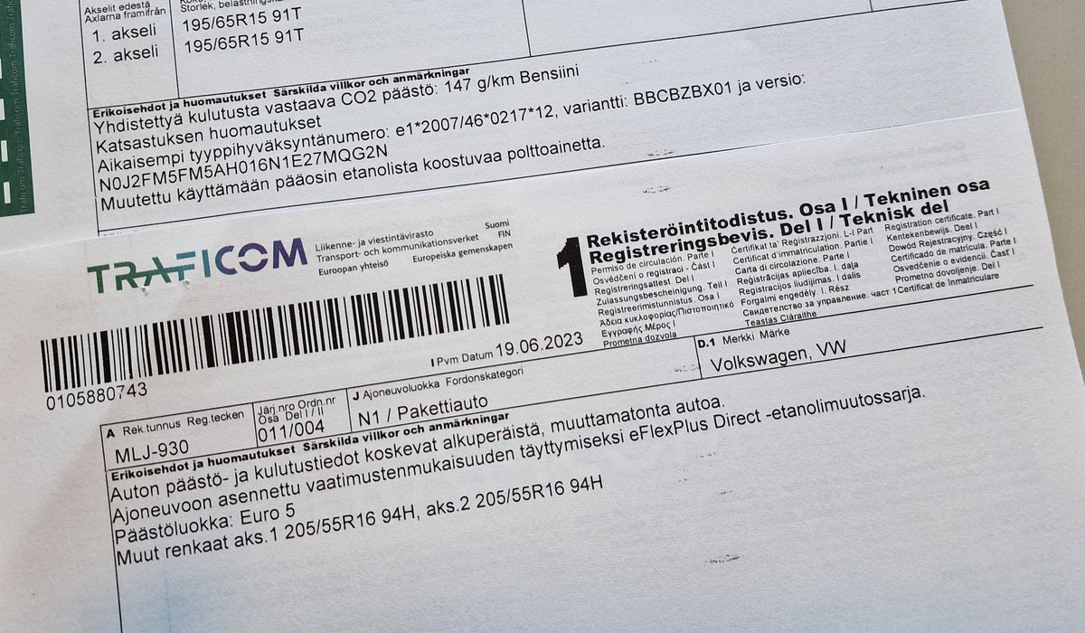 Ensimmäinen uuden määräyksen mukainen etanolimuunnossarjan muutoskatsastus on nyt tehty! Kohteena Vuoden 2013 VW Caddy 1.2 TSI. Mukana yhteensopivuustodistus ja konttorilla tehtiin vielä normaali päästömittaus.

#etanoliautoilijat #e85 #etanoli