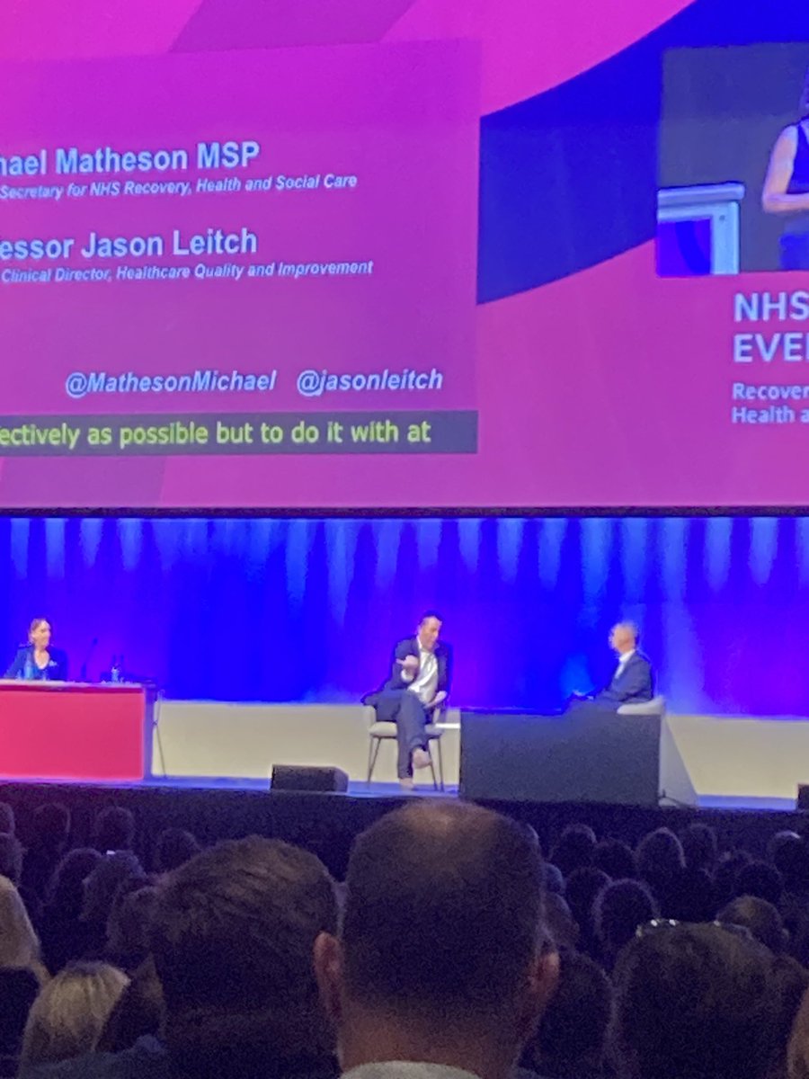 Jason Leitch and Michael Matheson discussing health and social care integration #NHSScot75