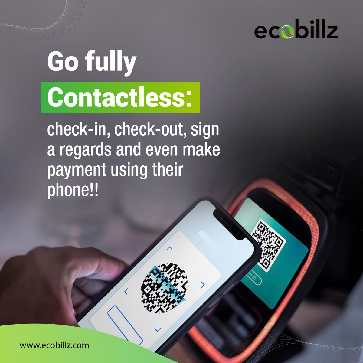 @ecobillz helps you go fully contactless: check-in ,check-out ,sign a regards and even make payment using their phone!! #paperless #contactless #checkin #checkout #contactlesspayments #ai #automation #automationsolution #artificialintelligence #hospitality #hospitalitytech