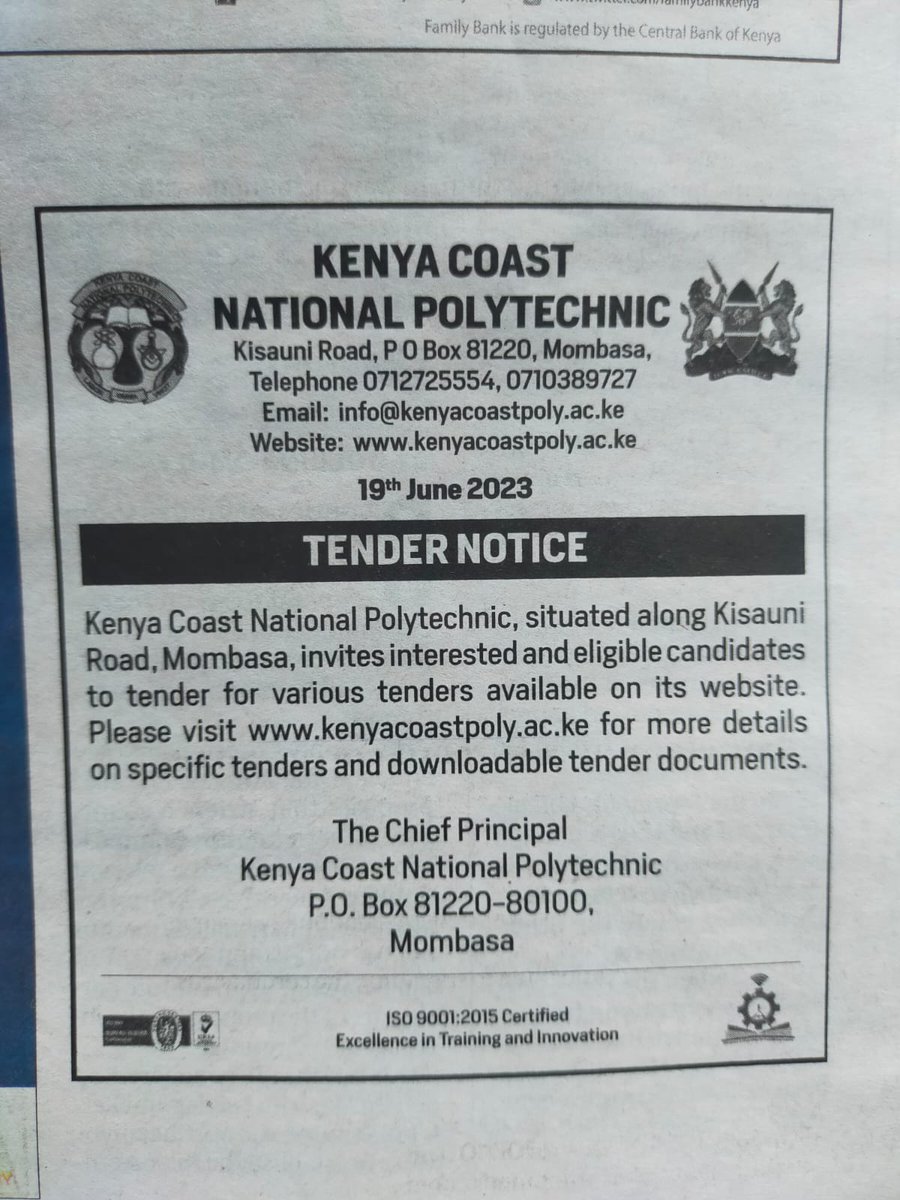 HonMoses_Kuria's tweet photo. Daily Nation Page 15. Not good https://t.co/Do8vaBLzPc