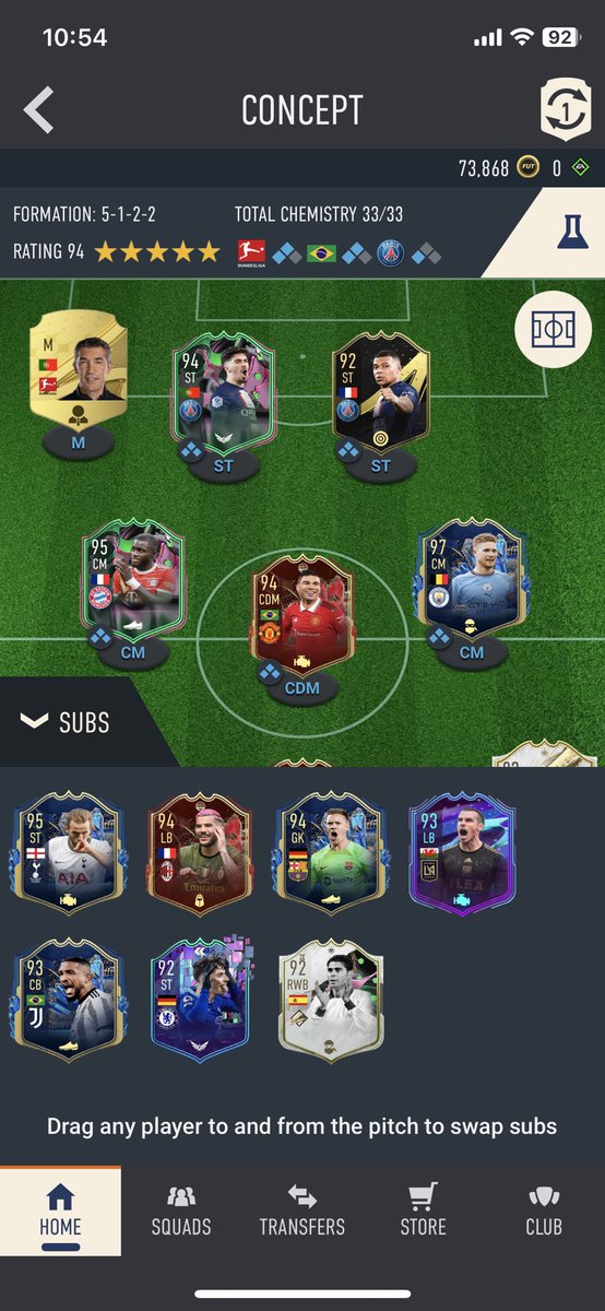 CullyMcG's tweet photo. @FIFA22_INFO What should I change ? I’ve got one squad left for Zambrotta. https://t.co/urngL8VYaY