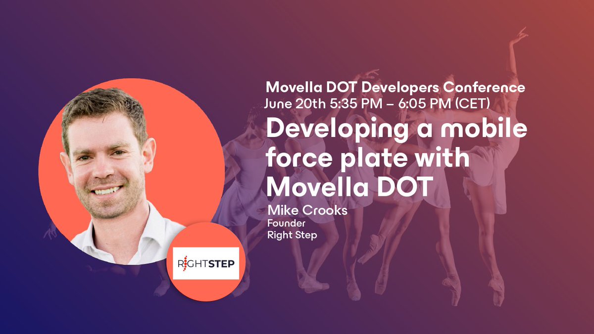 We're pleased to announce that Right Step's Mike Crooks will be joining the Movella DOT Developer's Conference!

The conference is just around the corner. Have you registered? There's still time! Secure your spot today: movella.com/resources/live…