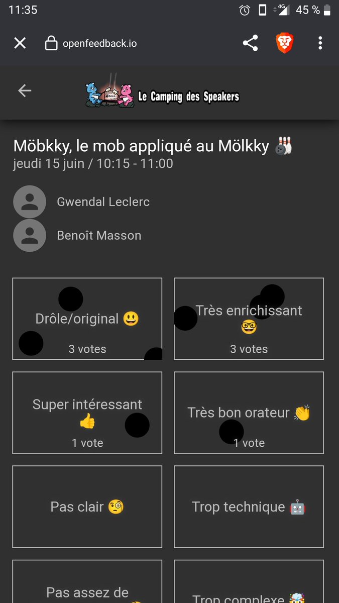 Il semblerait que le mélange Mölkky et mob à bien plus au @CampingSpeakers ❤️