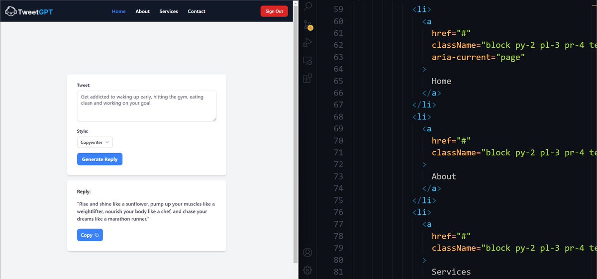 Coding magic in the making! 💻🎩✨ 

An exclusive sneak peek into the backbone of #TweetGPT. 

We're bridging AI and social engagement to empower your Twitter journey. 

Stand by for a revolution in content creation. 

#DevLife #AI #ContentCreator #TechInnovation