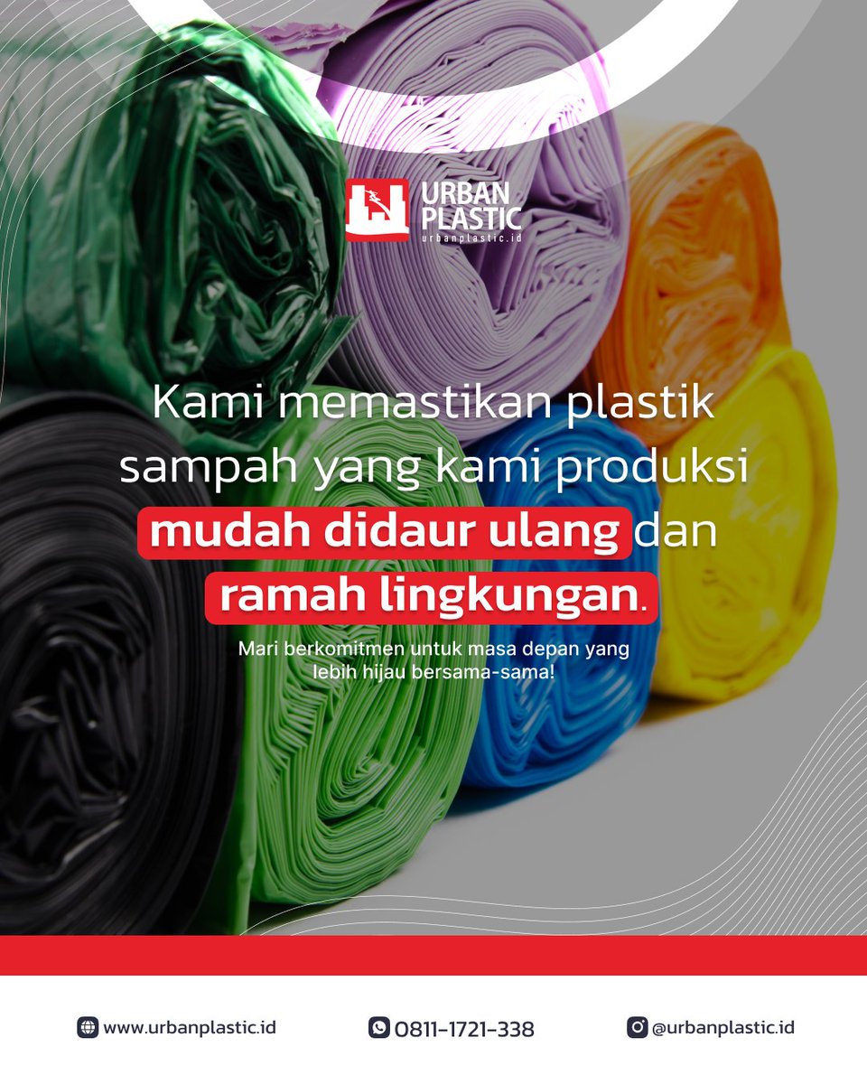 Bergabunglah dengan Indonesian Urban Plastic untuk masa depan yang lebih berkelanjutan. Sampah plastik kami dapat didaur ulang dan ramah lingkungan. Mari membuat perbedaan hijau, bersama! 🌏🌱 #IndonesianUrbanPlastic #EcoFriendly #DaurUlang #GoGreen #Berkelanjutan
