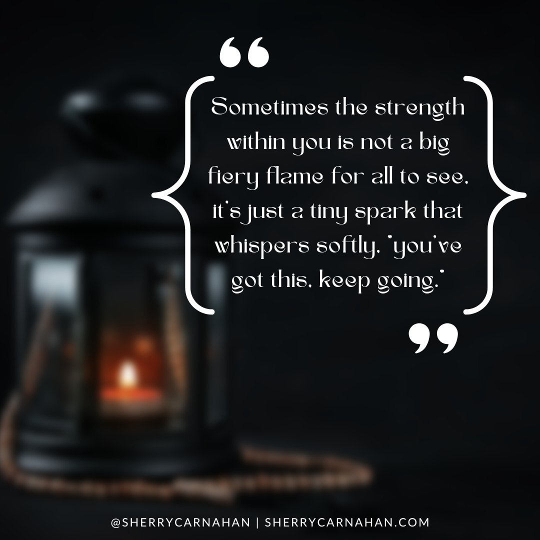 sherrycarnahan's tweet image. Sometimes the strength within you is not a big fiery flame for all to see. It&apos;s just a tiny spark that whispers softly, &quot;you&apos;ve got this, keep going.&quot;

#keepgoing #keepgoingstrong #motivational