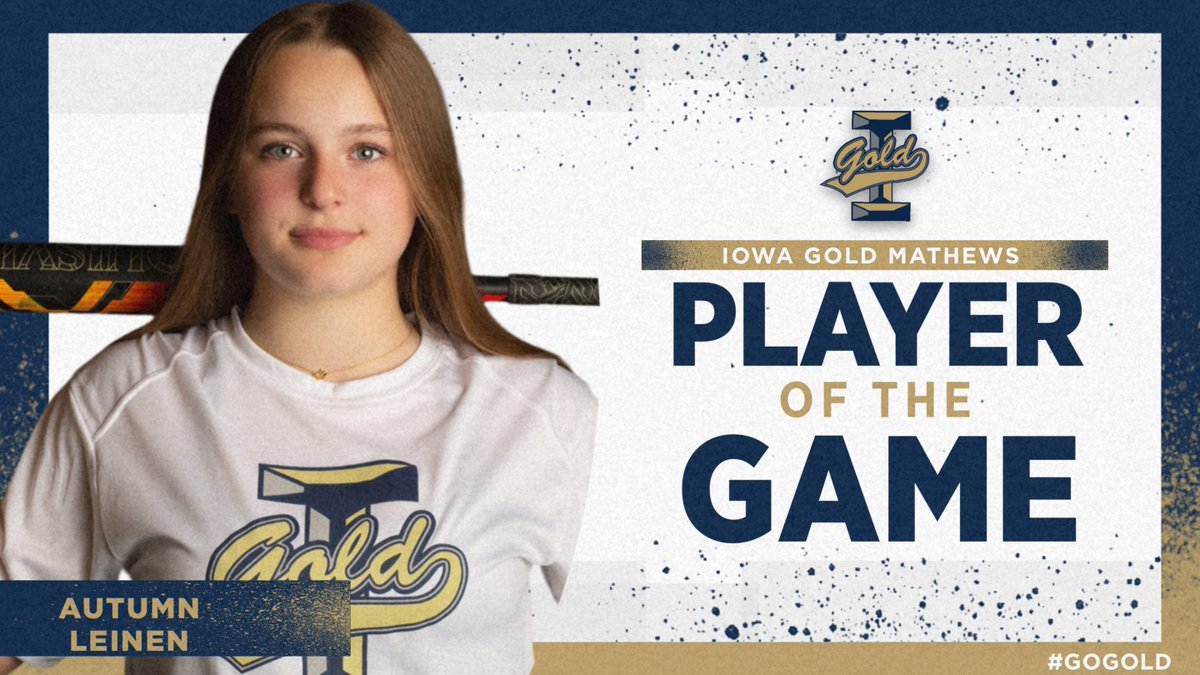 Playe of the Game for IGM vs Cedar Rapids, Autumn Leinen! 1 for 1, with a BB, an RBI, and 2 runs scored. 
#gogold #whateverittakes #haveaplan