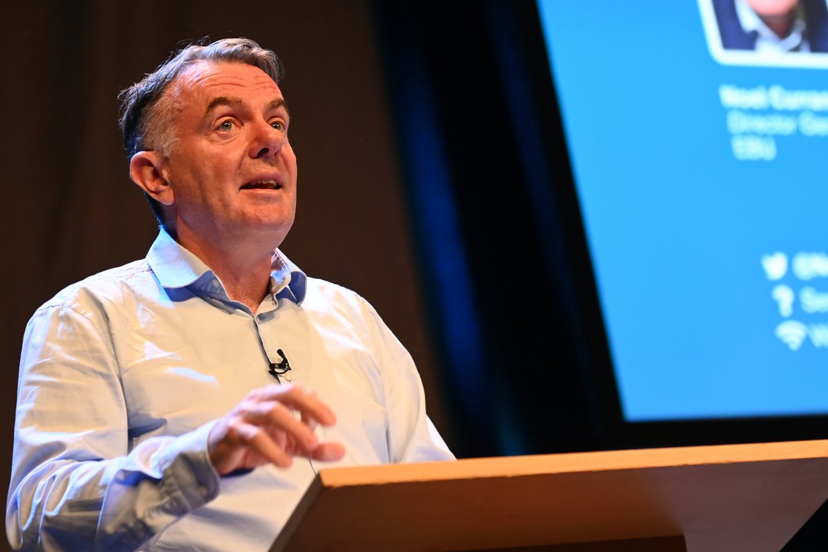 NewsXchange's tweet image. EBU director general Noel Curran opened News Xchange 2023 by calling for a &quot;fundamental rethink&quot; in how the industry approaches news: ‘the choice of stories, presentation, narrative and fundamentally in who we recruit as journalists now and in the future.’ #NewsXchange #news #EBU