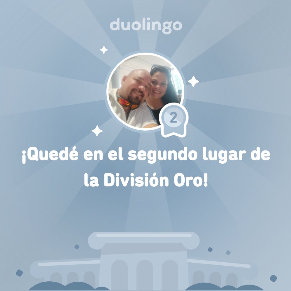 lsequera25's tweet image. ¡Quedé en el segundo lugar de la División Oro en @Duolingo!