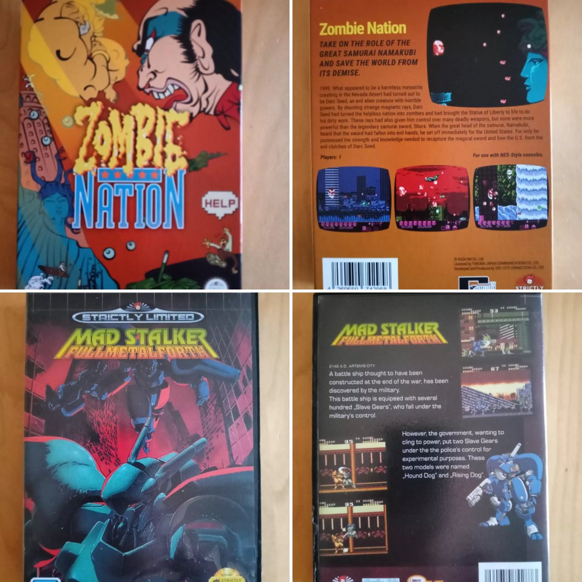 svvamp's tweet photo. Zwei neue Games für unseren Retro Konsolen: Zombie Nation für das #Nes und MAD STALKER: Füll Metal Forth für das Sega #MegaDrive. Beides hatten wir bei @RealStrictlyLTD gekauft.

#unbezahltewerbung #zombienation #madstalker #Retro #retrogames https://t.co/1TQuZASc38