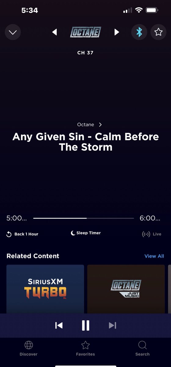 Good Monday morning @SXMOctane!  Thank you for waking me up with the guys in @anygivensinband rocking out to #CalmBeforeTheStorm. You know that I love anything @anygivensinband sings so it’s all good. #AnyGivenSin #OctaneRocks #MuchLove