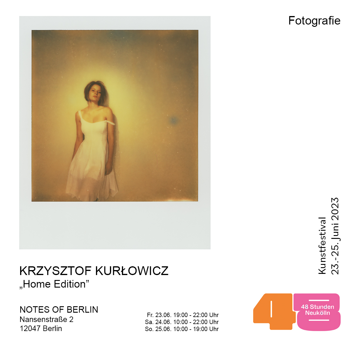 kurlowiczk's tweet photo. Am 23. Juni in #Berlin startet das Kunstfestival 48 Stunden Neukölln. Ich werde daran teilnehmen und einige Fotos von meinem Projekt "Home Edition" (#polaroids #fujiinstaxminis) bei @notesofberlin  präsentieren. Ich freue mich auf Euren Besuch 🙂 https://t.co/gpPSFZvdzj